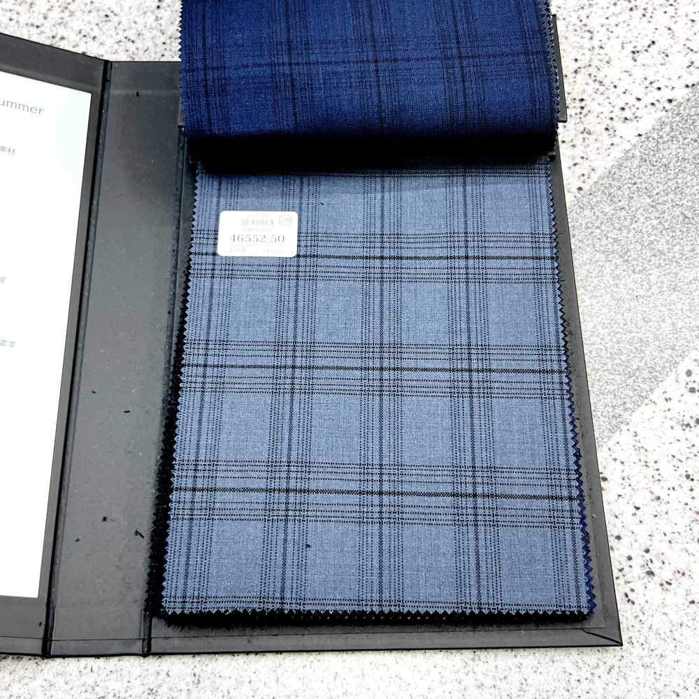 46552-50 25SS HERDREX [PROLIDO] Prolido Charcoal Blue Tartan Check[Têxtil] Kunishima Co., Ltda.