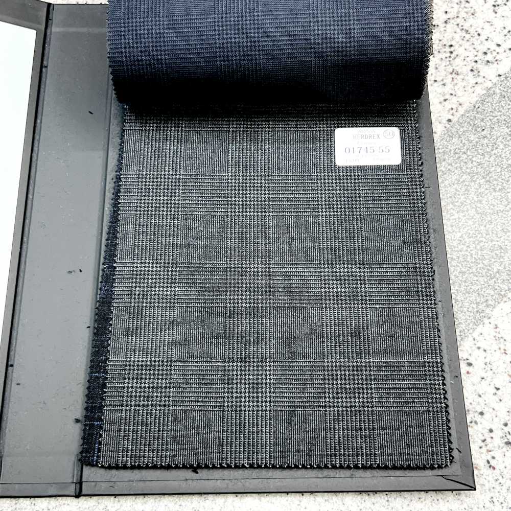 01745-55 25SSHERDREX [Classico] Classico Wool Grey Glen Check[Têxtil] Kunishima Co., Ltda.