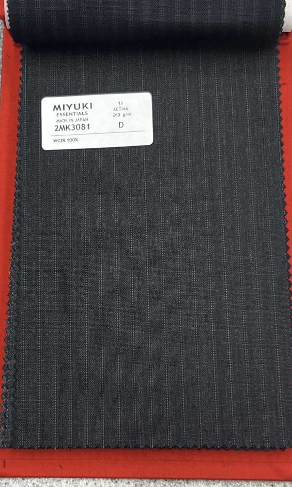 2MK3081 25SS MIYUKI Textile ACTIVA Carvão Céu Cinza Listrado[Têxtil] Miyuki Keori (Miyuki)