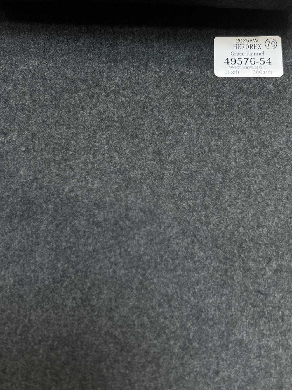 49576-54 25AW HERDREX [Grace Flannel] Grace Flannel Médio Sem Padrão[Têxtil] Kunishima Co., Ltda.