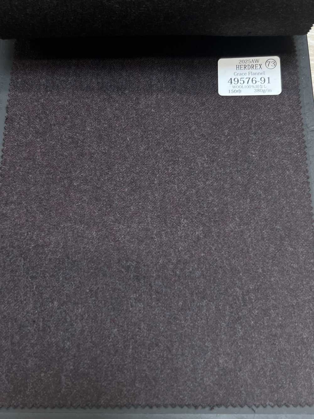 49576-91 25AW HERDREX [Grace Flannel] Grace Flannel Light Sem Padrão[Têxtil] Kunishima Co., Ltda.