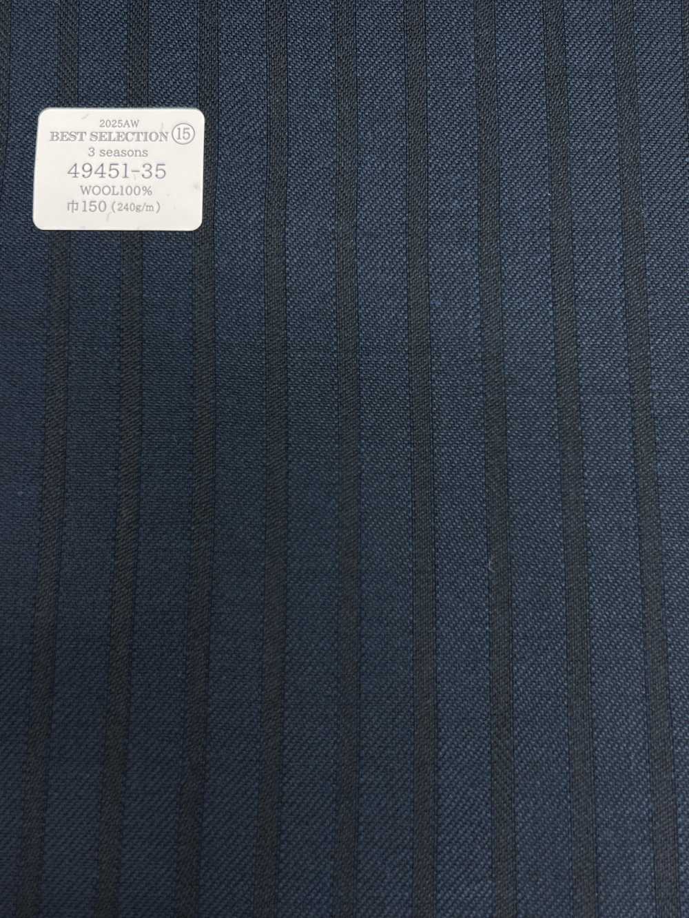 49451-35 MELHOR SELEÇÃO 25AW [3 Estações] Listra Azul Sombra[Têxtil] Kunishima Co., Ltda.