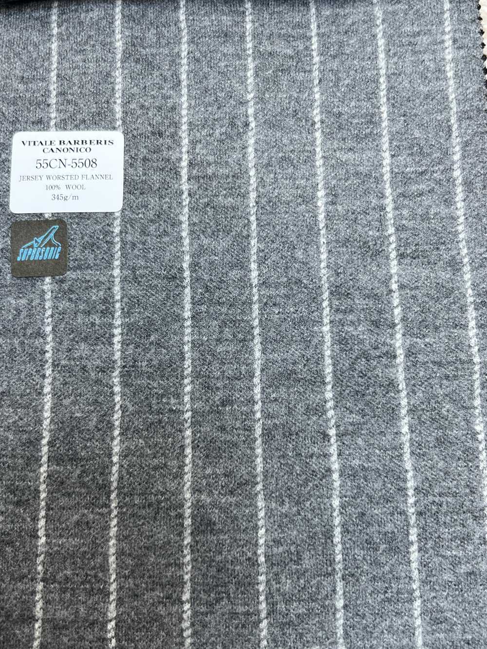 55CN5508 CAMISA CANONICO FLANELA PENTEADA Cinza Claro Listras Giz[Têxtil] CANÔNICO