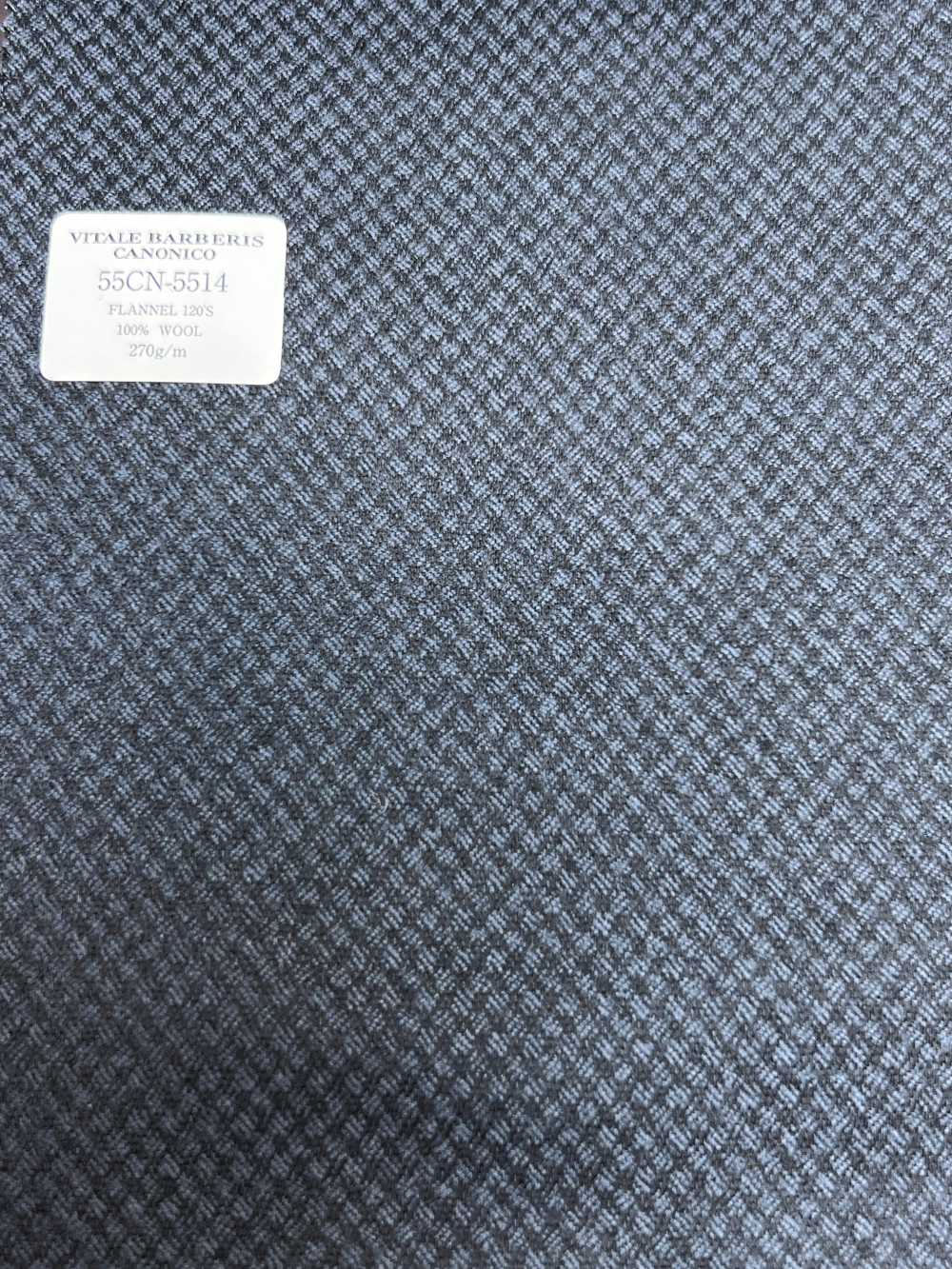 55CN5514 CANONICO FLANNEL 120'S Azul Marinho Padrão Olho De Pássaro[Têxtil] CANÔNICO