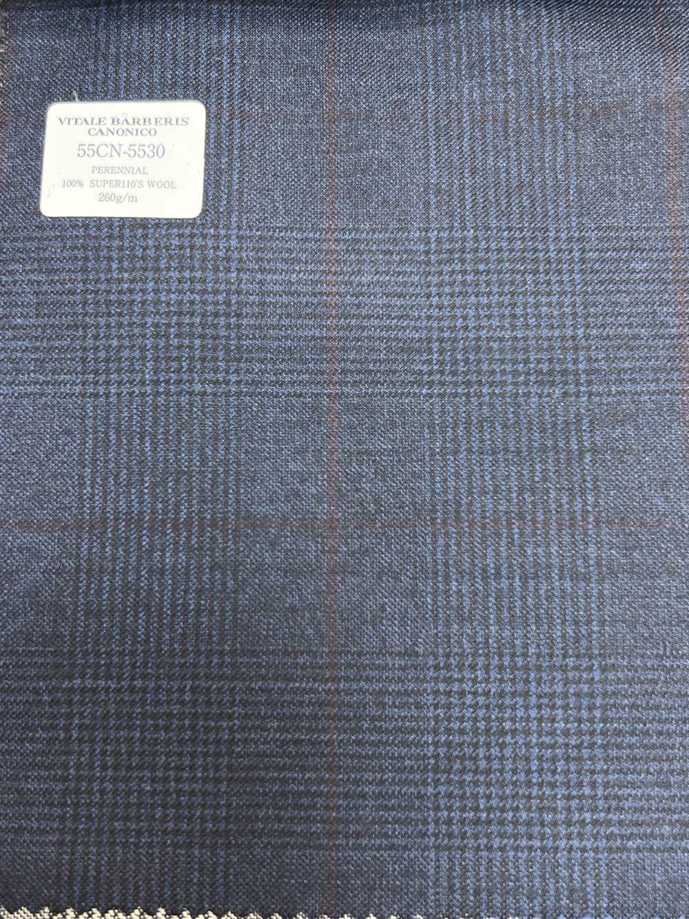 55CN5530 CANONICO PERENNIAL SUPER110'S Navy X Wine Glen Check[Têxtil] CANÔNICO