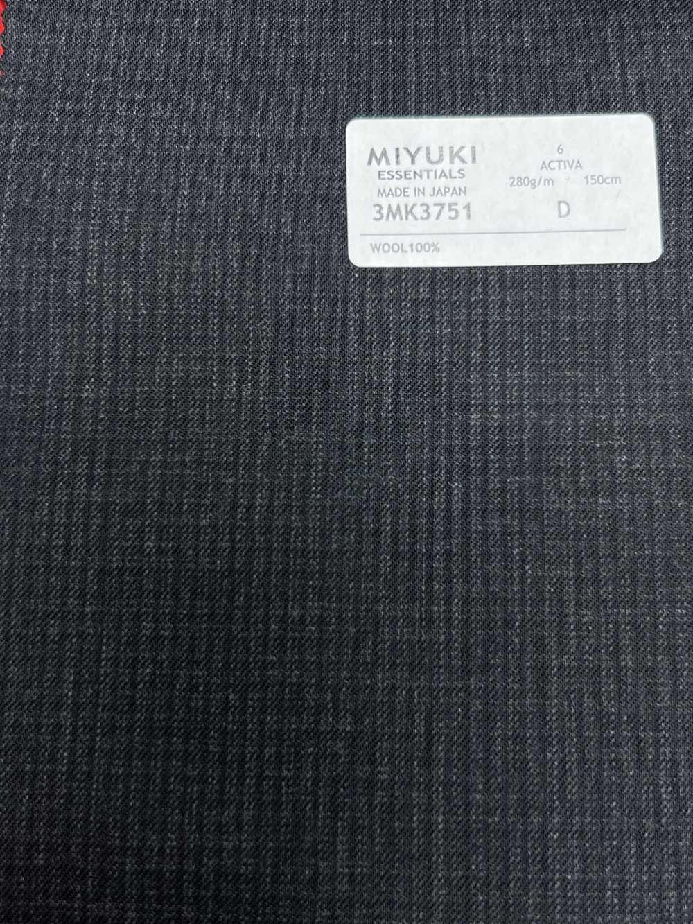 3MK3751 25AW ACTIVA Check Cinza Carvão Céu[Têxtil] Fábricas De Lã Miyuki