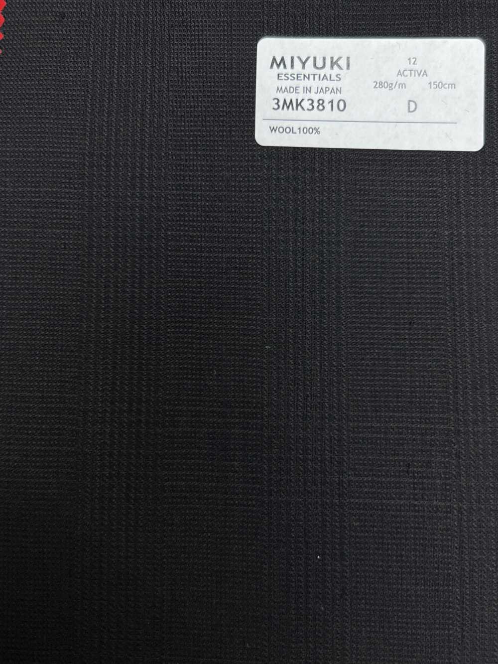 3MK3810 25AW ACTIVA Glen Check Castanho Escuro[Têxtil] Fábricas De Lã Miyuki