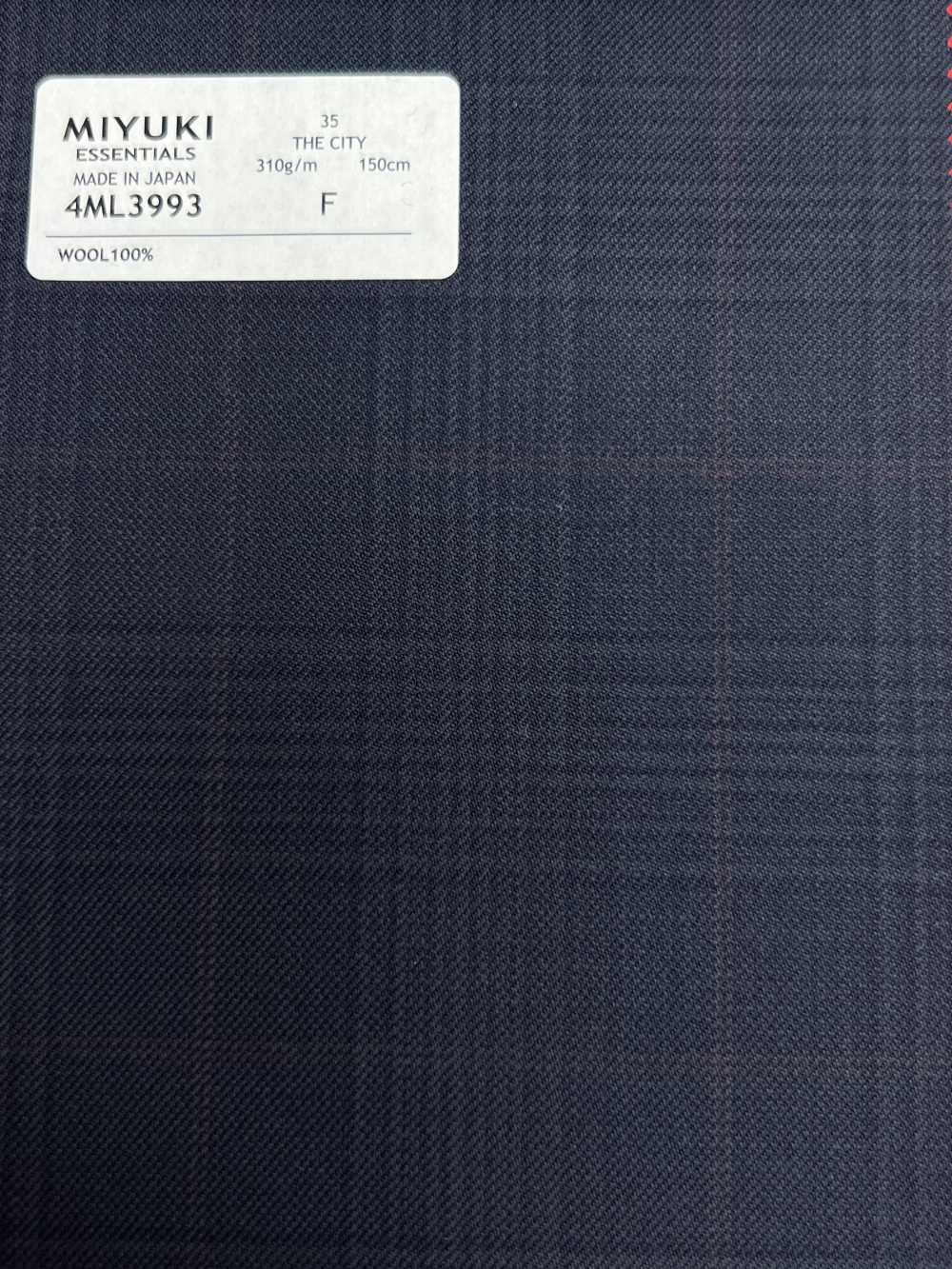 4ML3993 25AW THE CITY Alternativo Glen Check Navy[Têxtil] Fábricas De Lã Miyuki