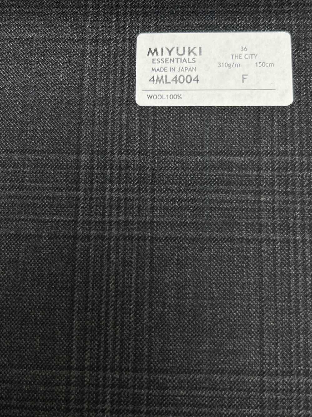 4ML4004 25AW THE CITY Alternativo Glen Check Cinza[Têxtil] Fábricas De Lã Miyuki