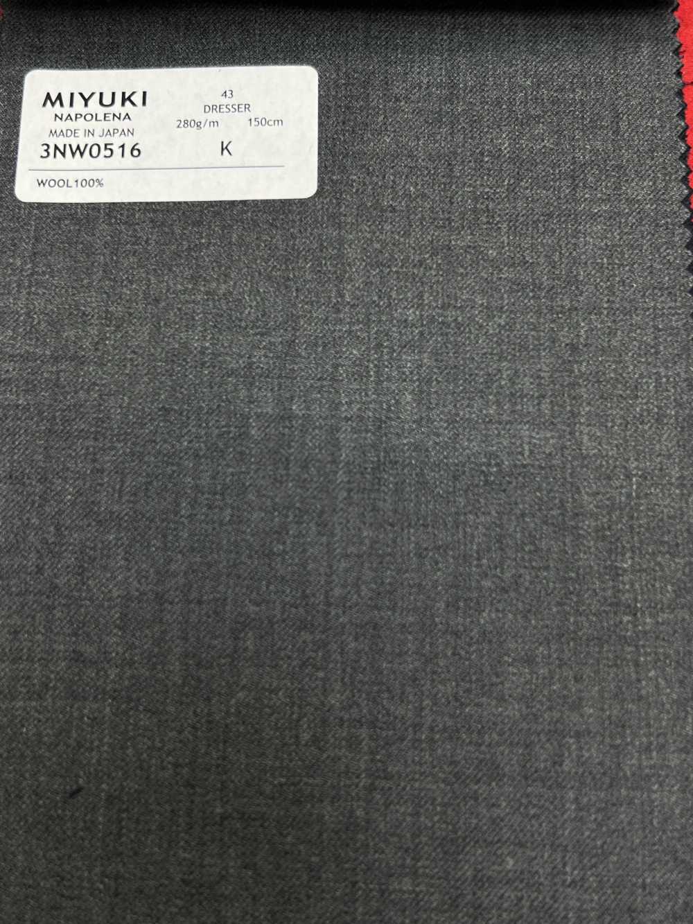 3NW0516 CÔMODA NAPOLENA 25AW Sarja Cinza[Têxtil] Fábricas De Lã Miyuki