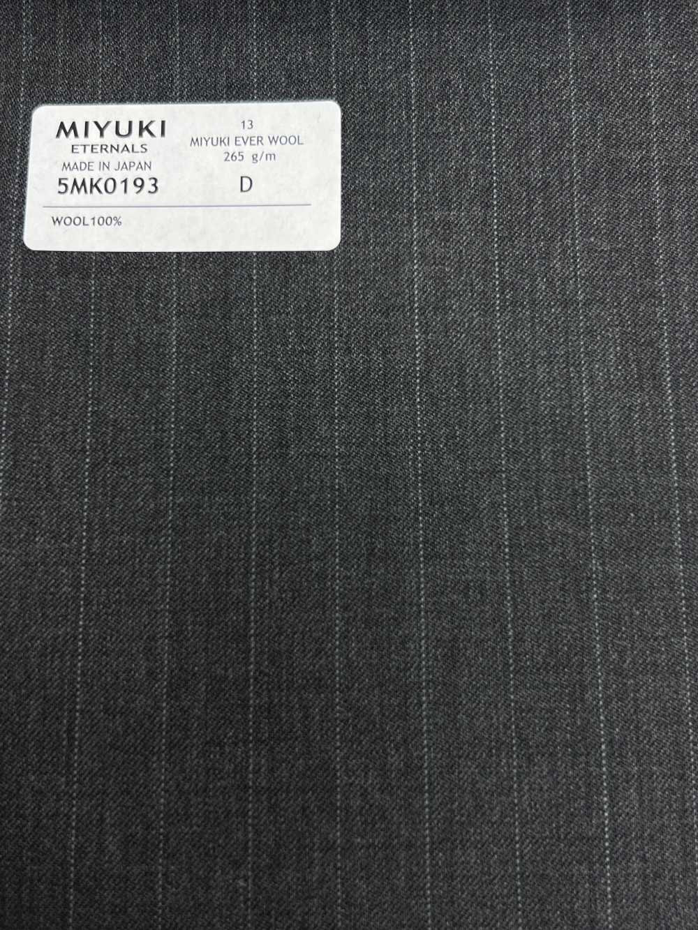 5MK0193 MIYUKI EVER WOOL Listrado Cinza[Têxtil] Fábricas De Lã Miyuki