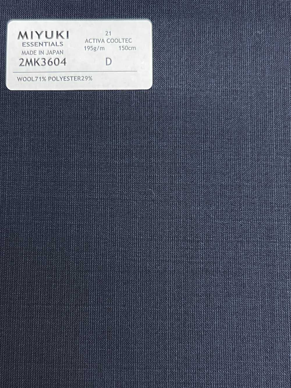 2MK3604 26SS Miyuki Textile MIYUKI ESSENTIALS ACTIVA COOLTEC Azul Marinho Sem Estampa[Têxtil] Fábricas De Lã Miyuki