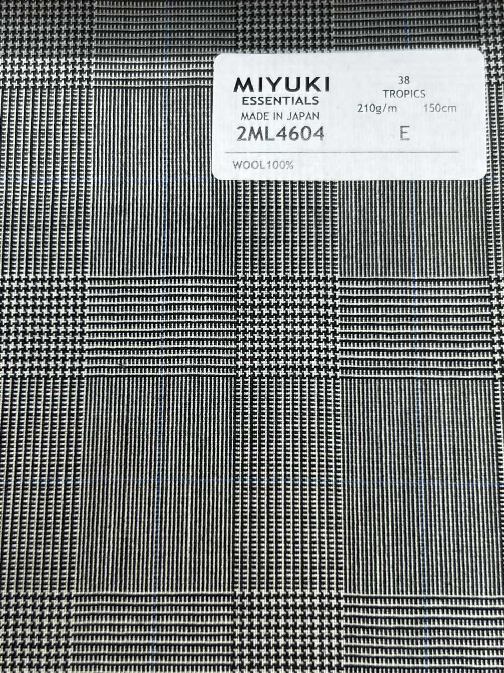 2ML4604 26SS Miyuki Textile MIYUKI Essentials TROPICS Xadrez Cinza Claro[Têxtil] Fábricas De Lã Miyuki