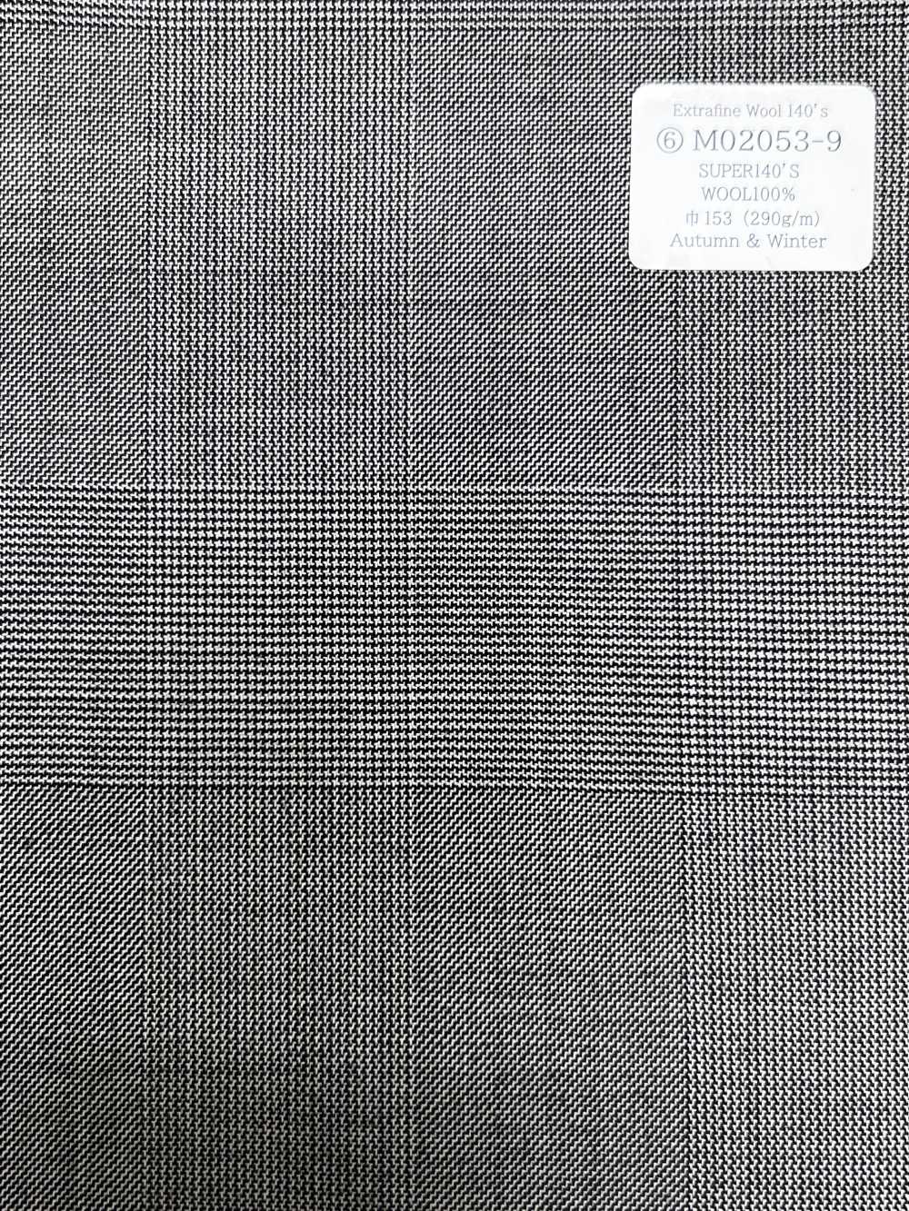 M02053-9 Linha Exclusiva KUNISHIMA1850 [Lã Extrafina 140] Xadrez Glen Preto E Branco[Têxtil] Kunishima Co., Ltda.