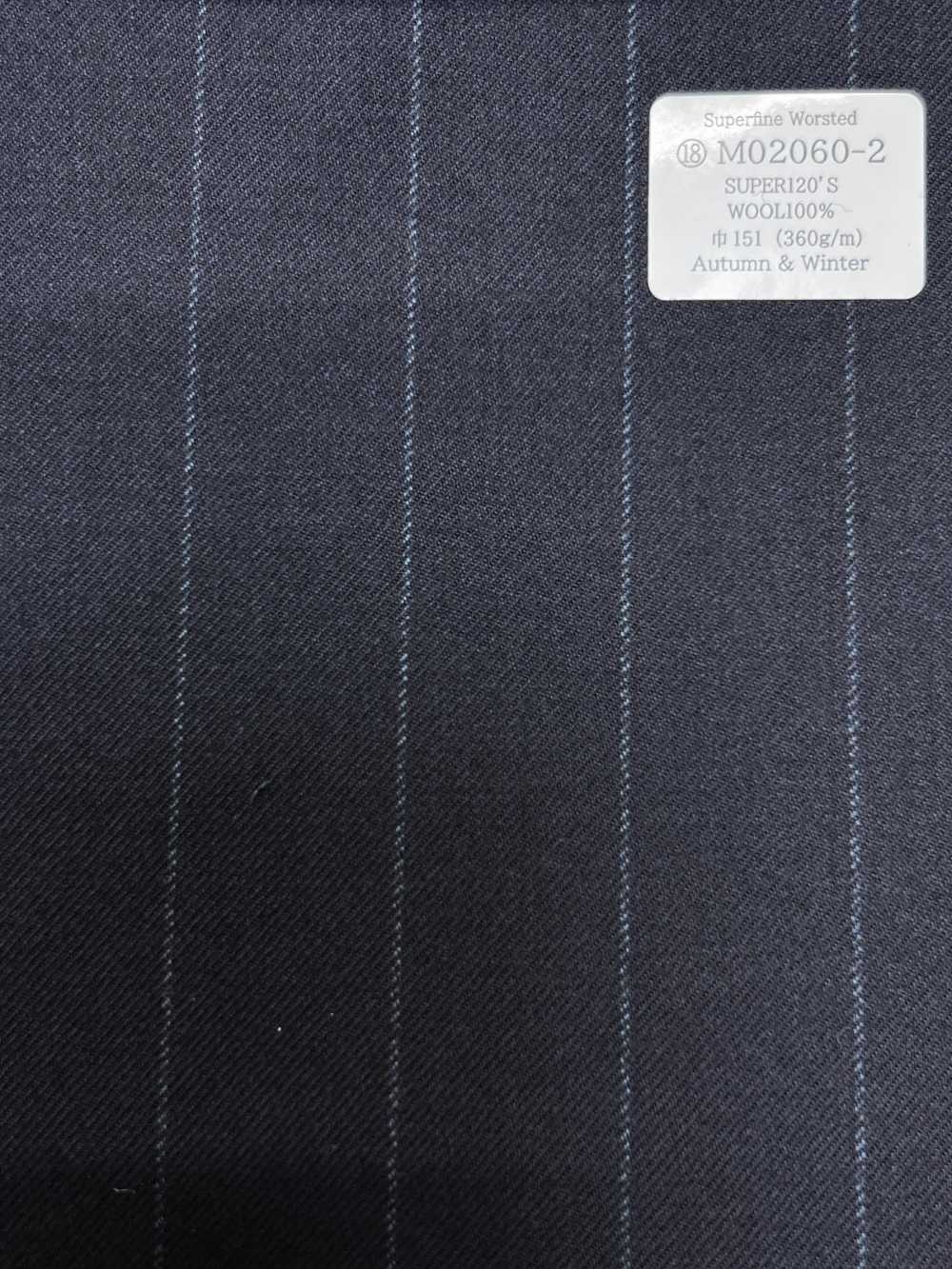M02060-2 Linha Exclusiva KUNISHIMA1850 【Superfine Worsted】Listras Giz Azul Marinho[Têxtil] Kunishima Co., Ltda.