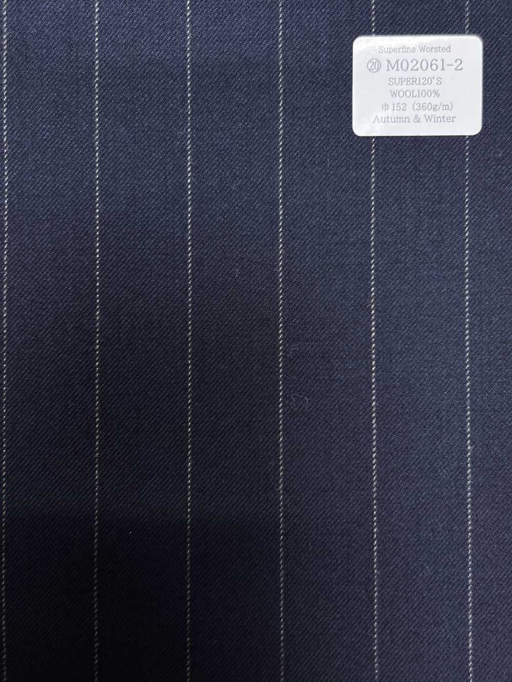M02061-2 Linha Exclusiva KUNISHIMA1850 【Superfine Worsted】Listras Giz Azul Marinho[Têxtil] Kunishima Co., Ltda.