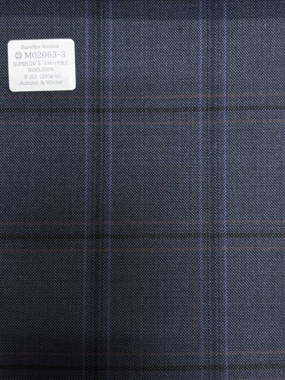 M02063-3 Linha Exclusiva KUNISHIMA1850 【Superfine Worsted】Xadrez Azul[Têxtil] Kunishima Co., Ltda.
