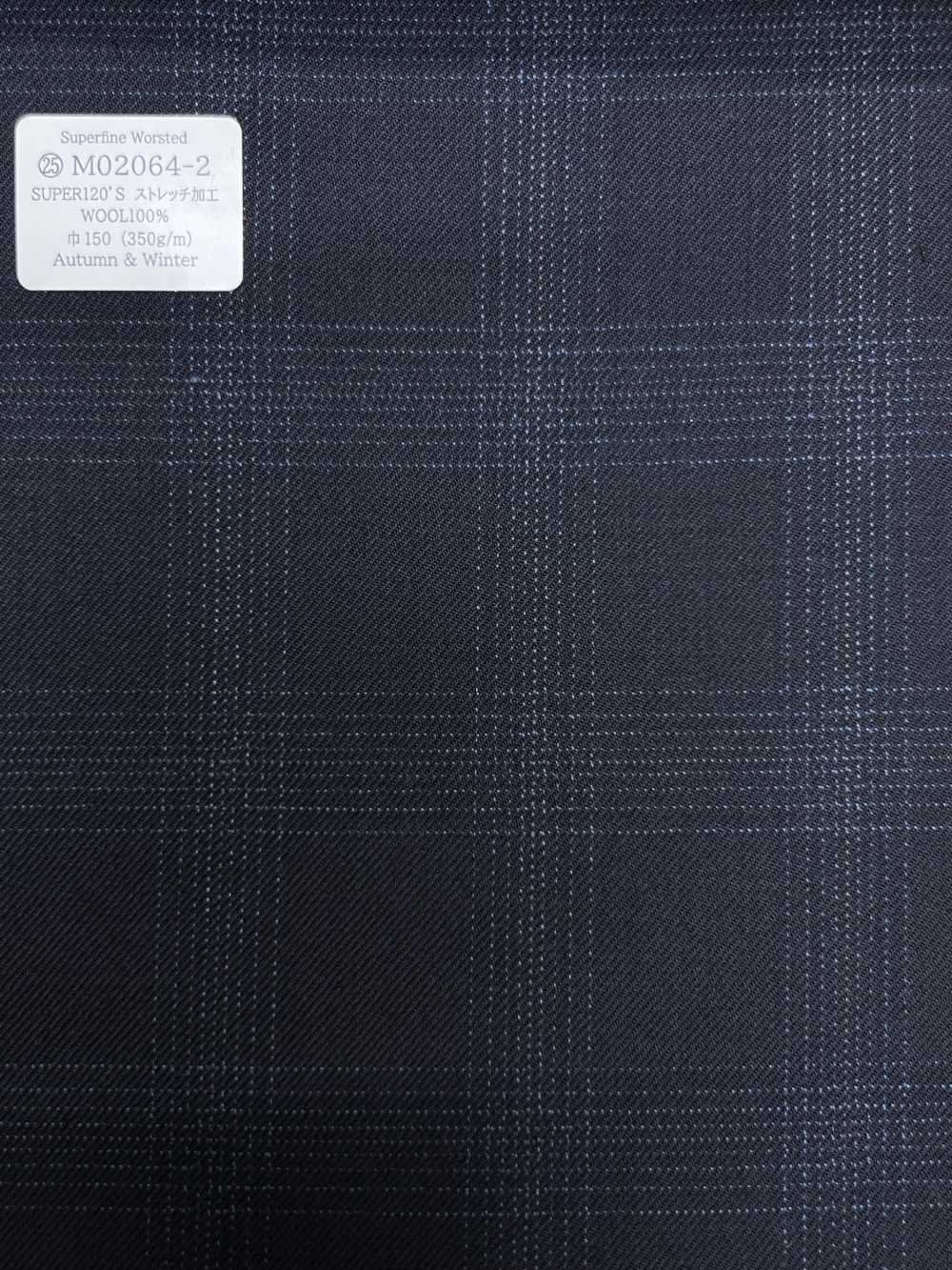 M02064-2 Linha Exclusiva KUNISHIMA1850 【Lã Super Fina】Xadrez Mesclado Azul Marinho[Têxtil] Kunishima Co., Ltda.