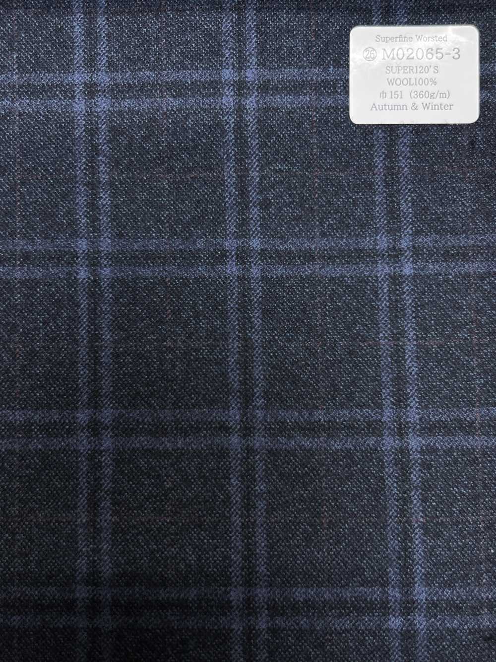 M02065-3 Linha Exclusiva KUNISHIMA1850 【Superfine Worsted】Xadrez Azul Mesclado[Têxtil] Kunishima Co., Ltda.