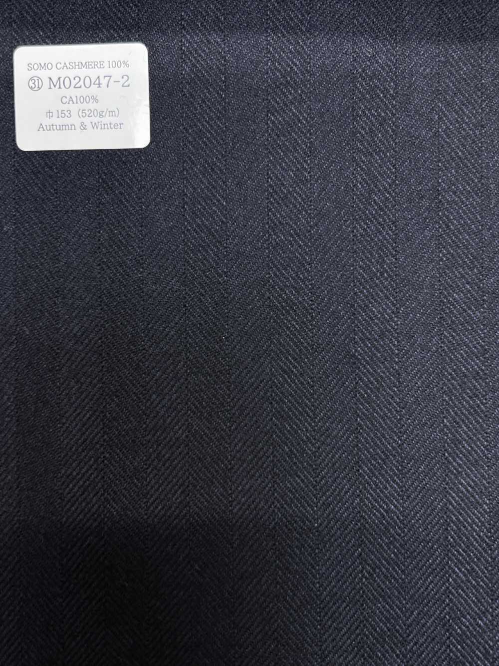 M02047-2 Linha Exclusiva KUNISHIMA1850 【SOMO CASHMERE 100%】 Espinha De Peixe Marinha[Têxtil] Kunishima Co., Ltda.