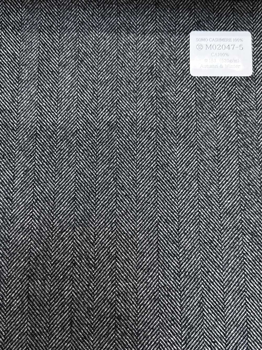 M02047-5 Linha Exclusiva KUNISHIMA1850 【SOMO CASHMERE 100%】Espinha De Peixe Cinza[Têxtil] Kunishima Co., Ltda.