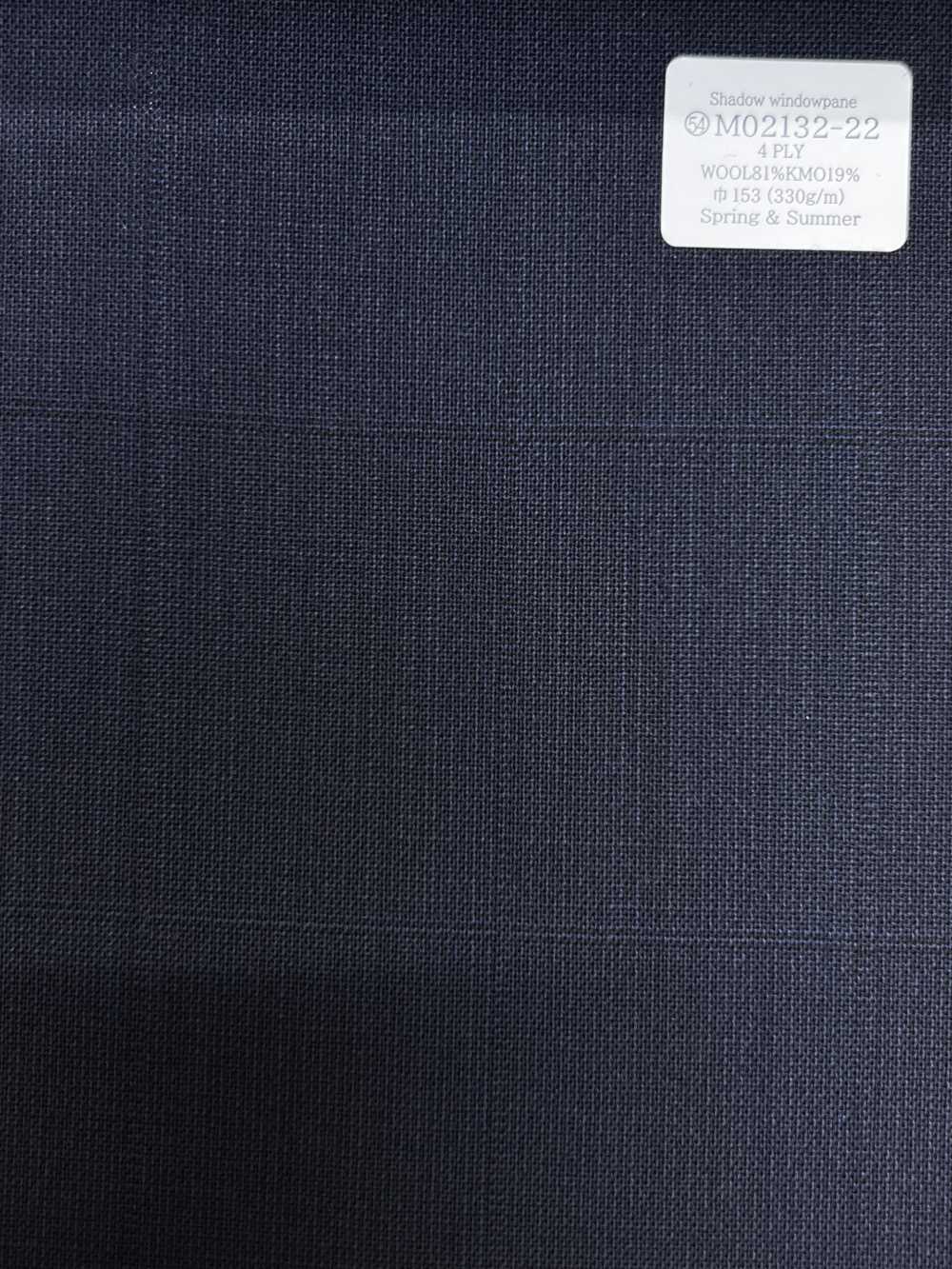 M02132-22 Linha Exclusiva KUNISHIMA1850 [Shadow Windowpane] Azul Marinho Escuro/ Sem Estampa[Têxtil] Kunishima Co., Ltda.