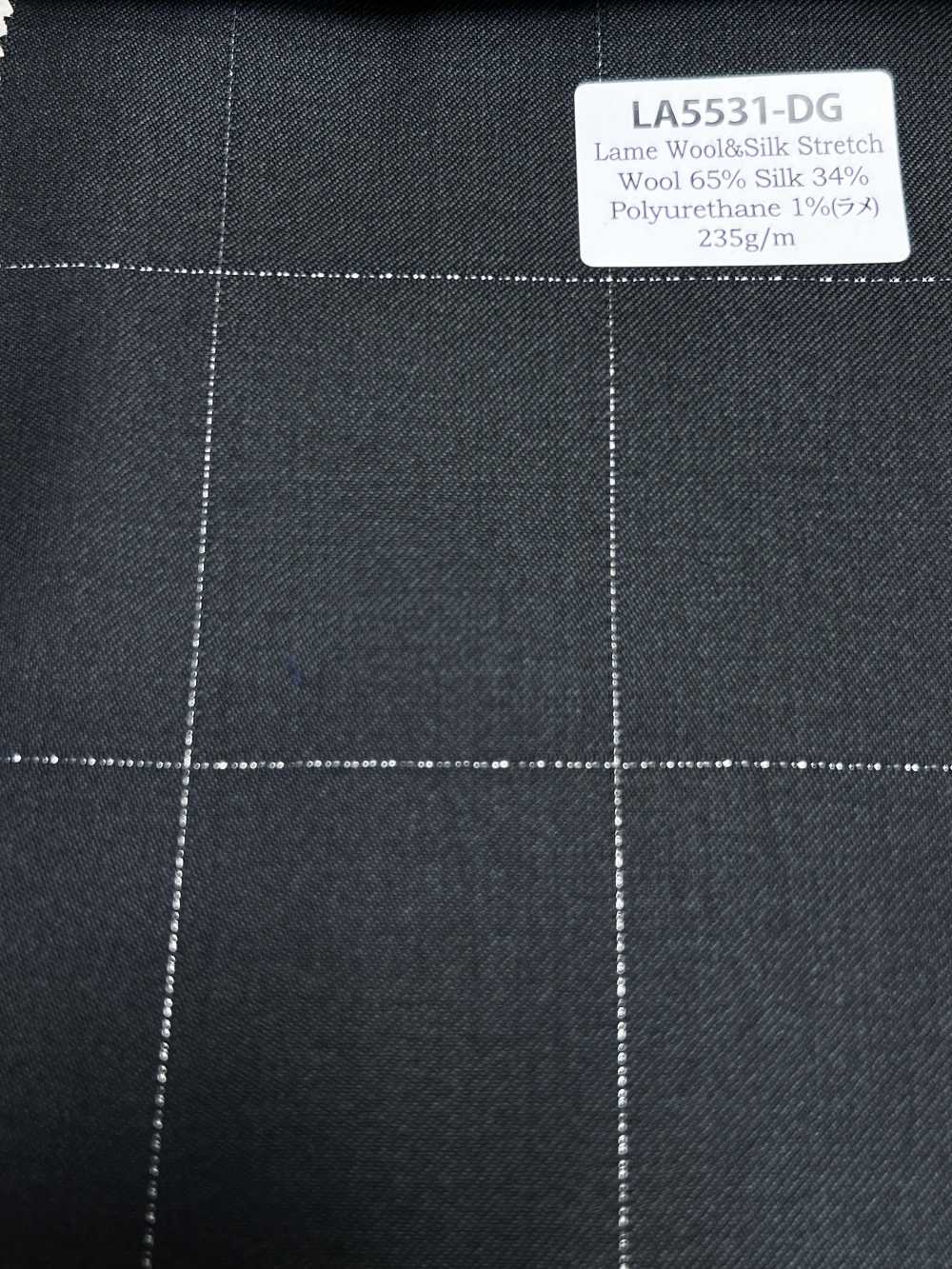 LA5531-DG Xadrez Padrão Japonês De Lã Stretch Com Seda Lurex[Têxtil]