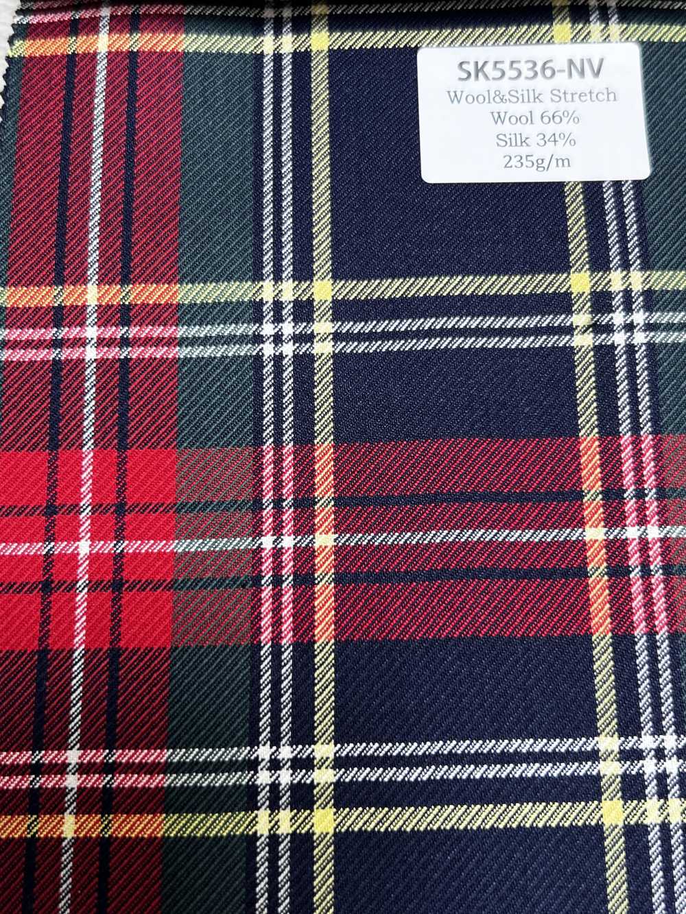 SK5536-NV Xadrez Padrão Japonês De Lã E Seda Com Elasticidade, Azul-marinho[Têxtil]