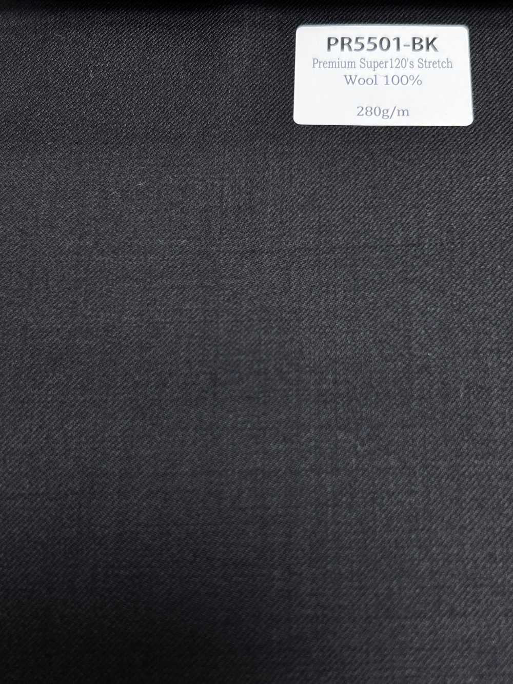PR5501-BK Preto Padrão Japonês Premium Super 120's Com Elasticidade, Sem Padrão[Têxtil]