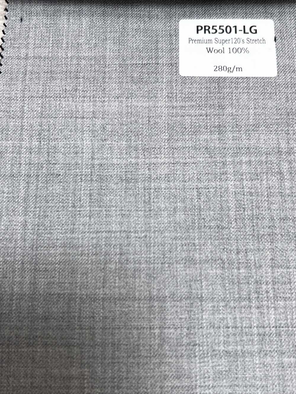 PR5501-LG Tecido Japonês Premium Padrão Super120's, Com Elasticidade, Sem Padrão, Cinza-claro[Têxtil]