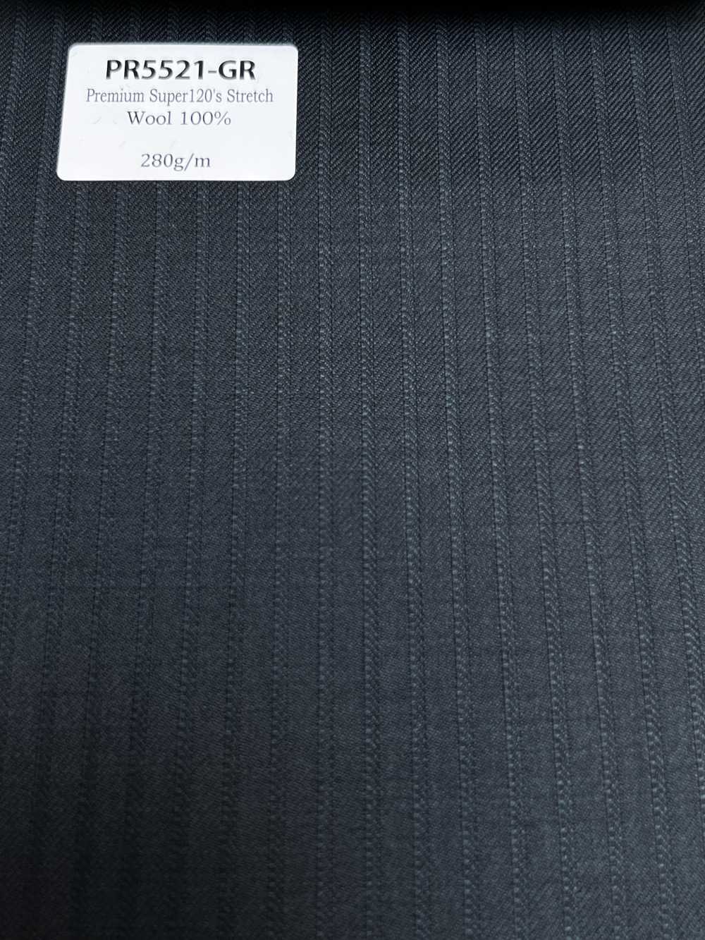 PR5521-GR Padrão premium Super120's elástico listrado verde de fabricação japonesa[Têxtil] HOSOI SYOJI