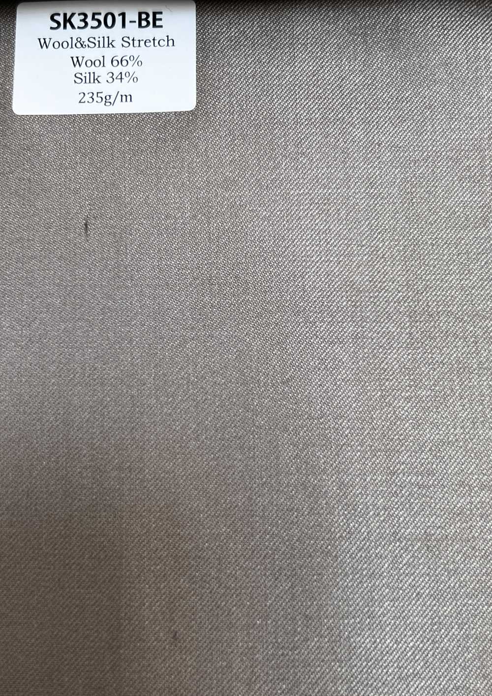 SK3501-BE Bege clássico de seda e lã elástica fabricado no Japão[Têxtil] HOSOI SYOJI