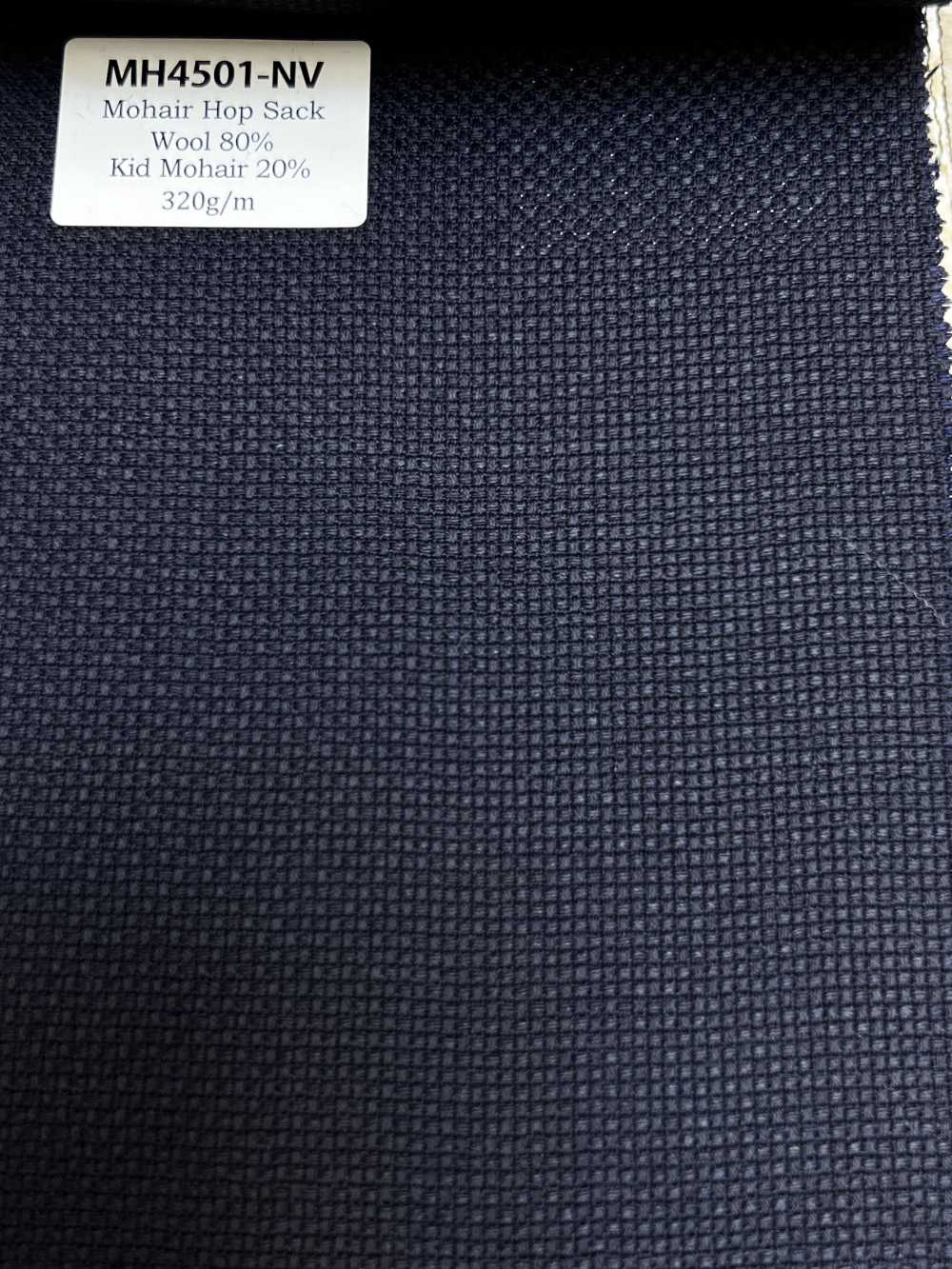 MH4501-NV Padrão Feito no Japão Mohair Hopsack Azul-marinho[Têxtil]