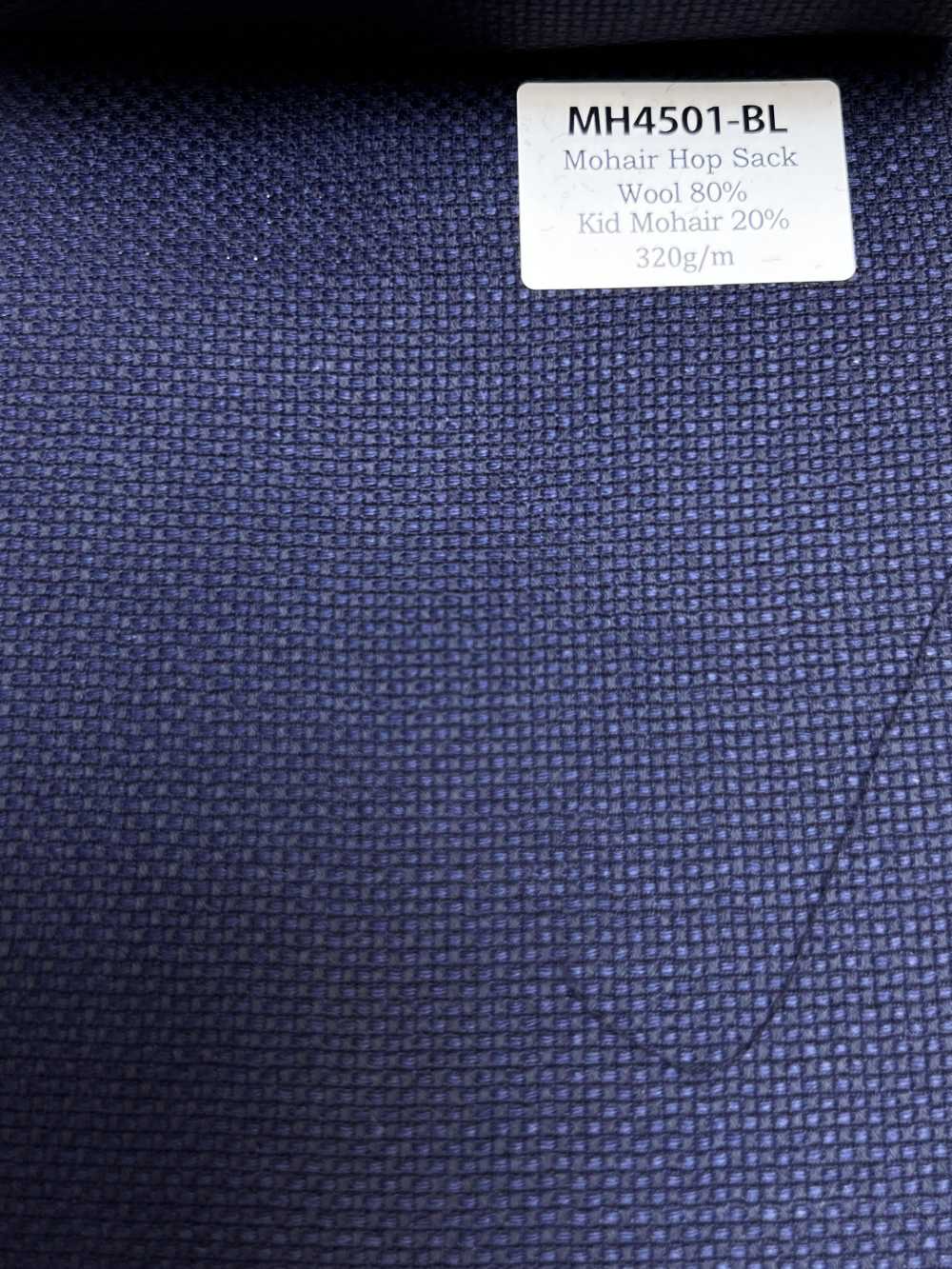 MH4501-BL Hopsack de mohair fabricado no Japão, azul padrão[Têxtil]