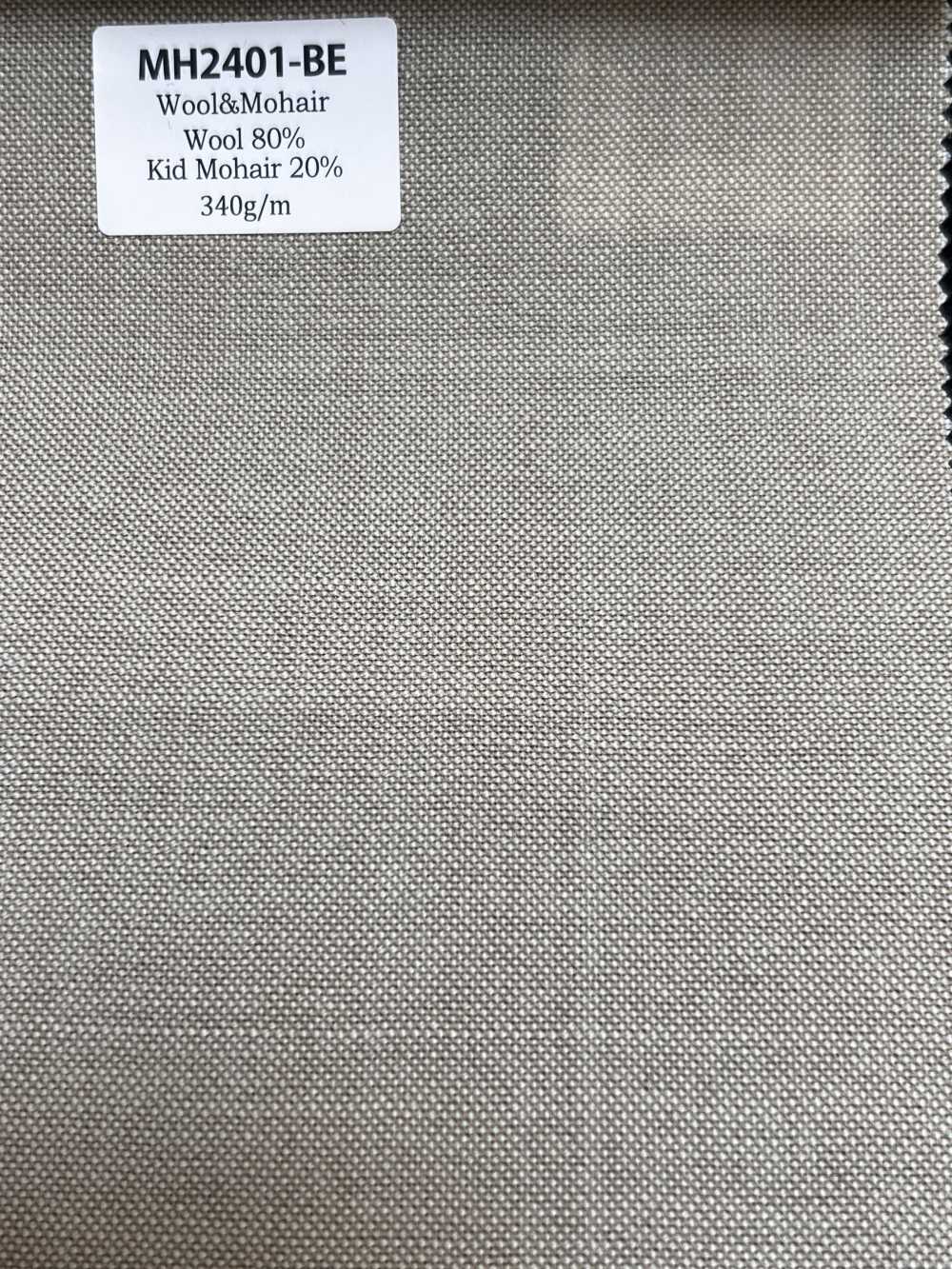 MH2401-BE Lã mohair worsted padrão, fabricada no Japão (estilo tônico), bege[Têxtil]