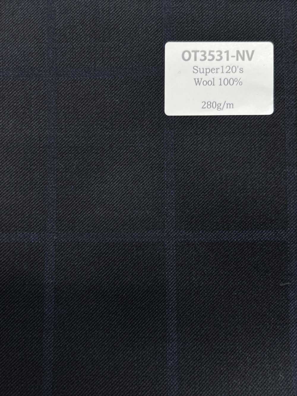 OT3531-NV Padrão de fabricação japonesa Super 120's fio único W100 azul-marinho[Têxtil]