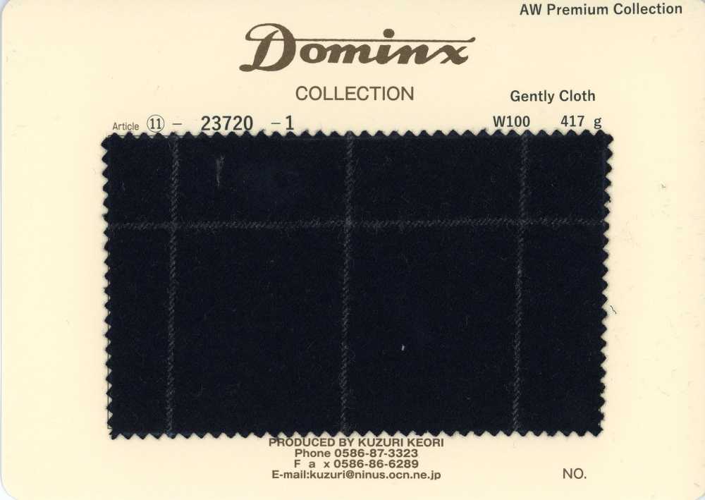 23720-1 Padrão GentlyCloth 100% lã DOMINX (Dominx) Coleção Premium Preto[Têxtil] Tecido De Lã Kuzuri (DOMINX)