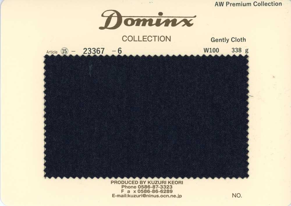 23367-6 Clássico GentlyCloth Lã 100% DOMINX (Dominkusu) Coleção Premium Azul-marinho[Têxtil] Tecido De Lã Kuzuri (DOMINX)