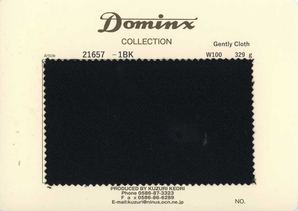 21657-1BK Tecido clássico Gently em lã 100% DOMINX (Dominx) Coleção Premium Preto[Têxtil] Tecido De Lã Kuzuri (DOMINX)