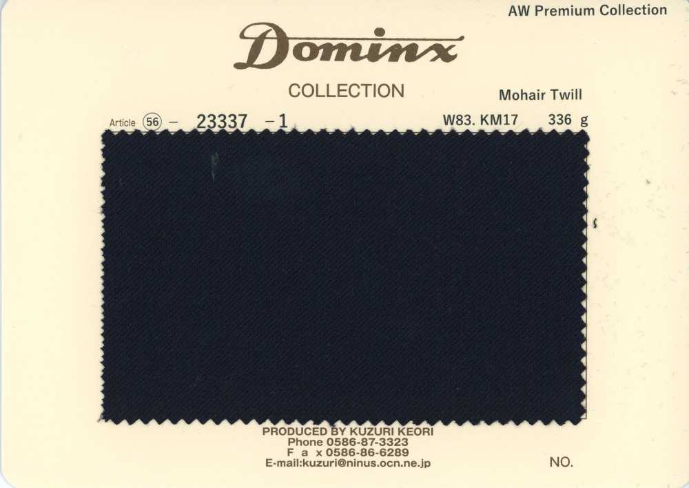 23337-1 Sarja de mohair padrão DOMINX (Dominx) Coleção Premium Preto[Têxtil] Tecido De Lã Kuzuri (DOMINX)
