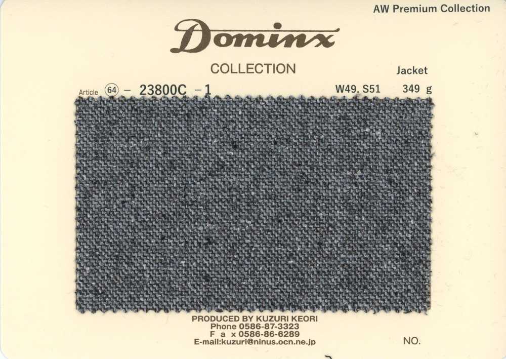 23800C-1 Jaqueta padrão 100% lã DOMINX Coleção Premium cinza[Têxtil] Tecido De Lã Kuzuri (DOMINX)