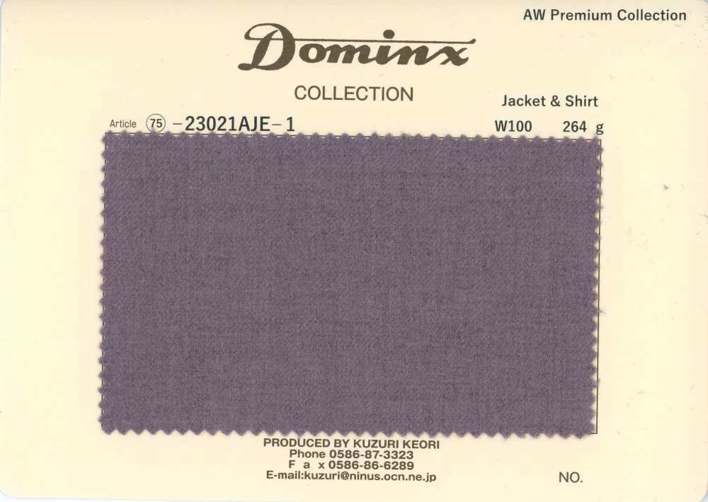 23021AJE-1 Jaqueta e camisa padrão 100% lã DOMINX Coleção Premium Roxo[Têxtil] Tecido De Lã Kuzuri (DOMINX)