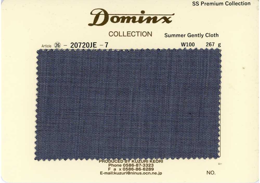 20720JE-7 Tecido padrão SummerGentlyCloth 100% lã DOMINX coleção premium cinza[Têxtil] Tecido De Lã Kuzuri (DOMINX)