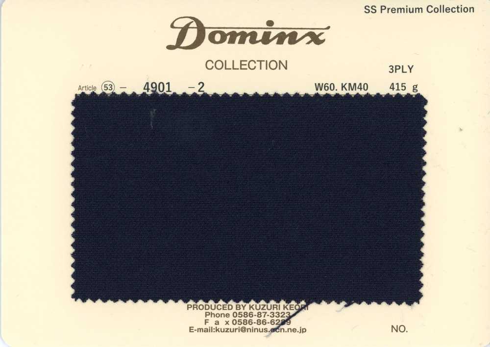 4901-2 Coleção Premium DOMINX De Mohair De Cabra Padrão, 3 Cabos, Azul-marinho[Têxtil] Tecido De Lã Kuzuri (DOMINX)