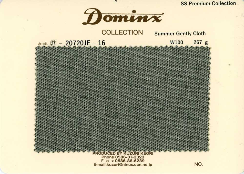 20720JE-16 Tecido Standard SummerGentlyCloth 100% Lã DOMINX (Dominx) Coleção Premium Verde[Têxtil] Tecido De Lã Kuzuri (DOMINX)