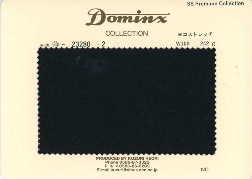 23280-2 Coleção Padrão de Calças Elasticidade Horizontal 100% Lã DOMINX Coleção Premium Preto[Têxtil] Tecido De Lã Kuzuri (DOMINX)