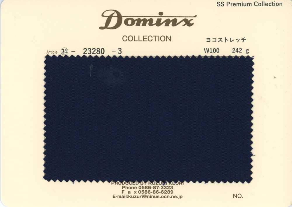 23280-3 Coleção Standard Pant Com Elasticidade Na Trama, 100% Lã, Coleção Premium DOMINX, Azul-marinho[Têxtil] Tecido De Lã Kuzuri (DOMINX)