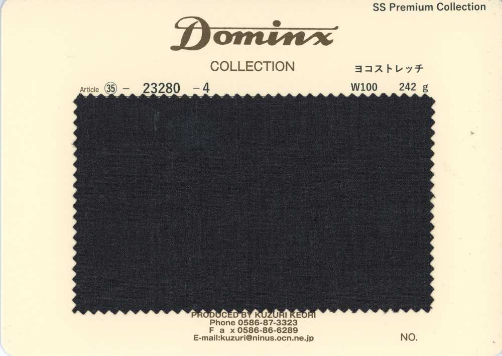 23280-4 Coleção Standard de Calças Elasticidade Horizontal 100% Lã Coleção Premium DOMINX Cinza Carvão[Têxtil] Tecido De Lã Kuzuri (DOMINX)