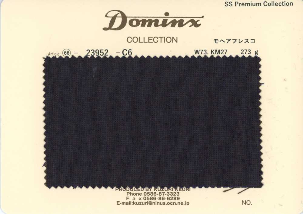 23952-C6 Mohair Fresco Pêlo de cabra jovem DOMINX Coleção Premium Cinza-carvão[Têxtil] Tecido De Lã Kuzuri (DOMINX)