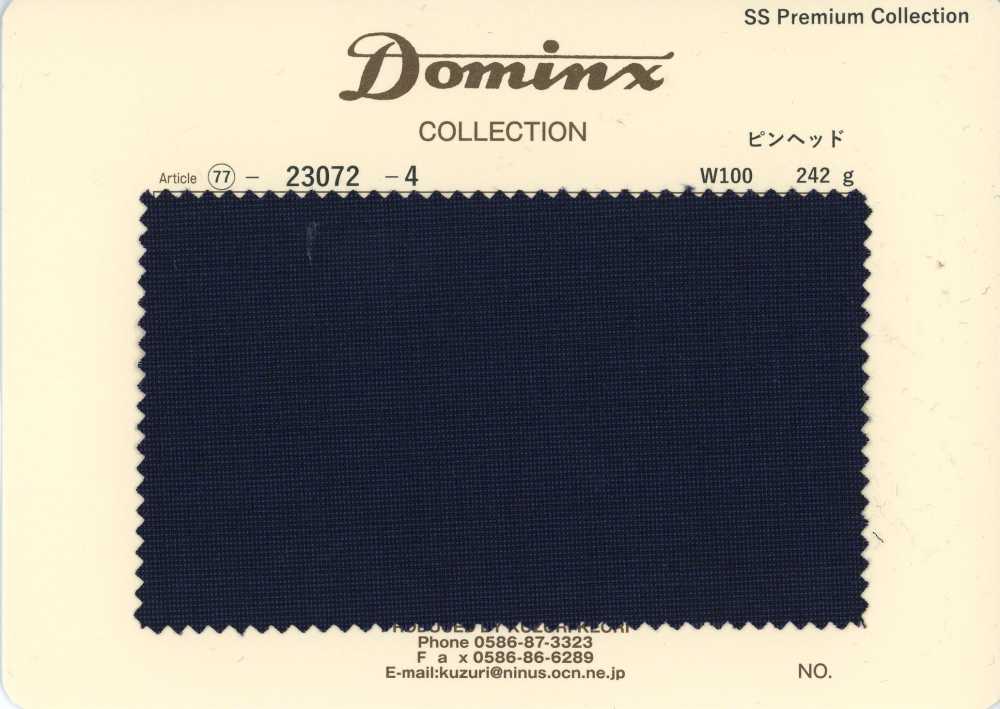 23072-4 Mohair De Cabra Jovem Com Cabeça De Alfinete Padrão, Coleção Premium DOMINX, Azul-marinho[Têxtil] Tecido De Lã Kuzuri (DOMINX)